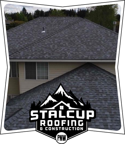 Newly installed shingle roof by Stalcup Roofing and Construction
